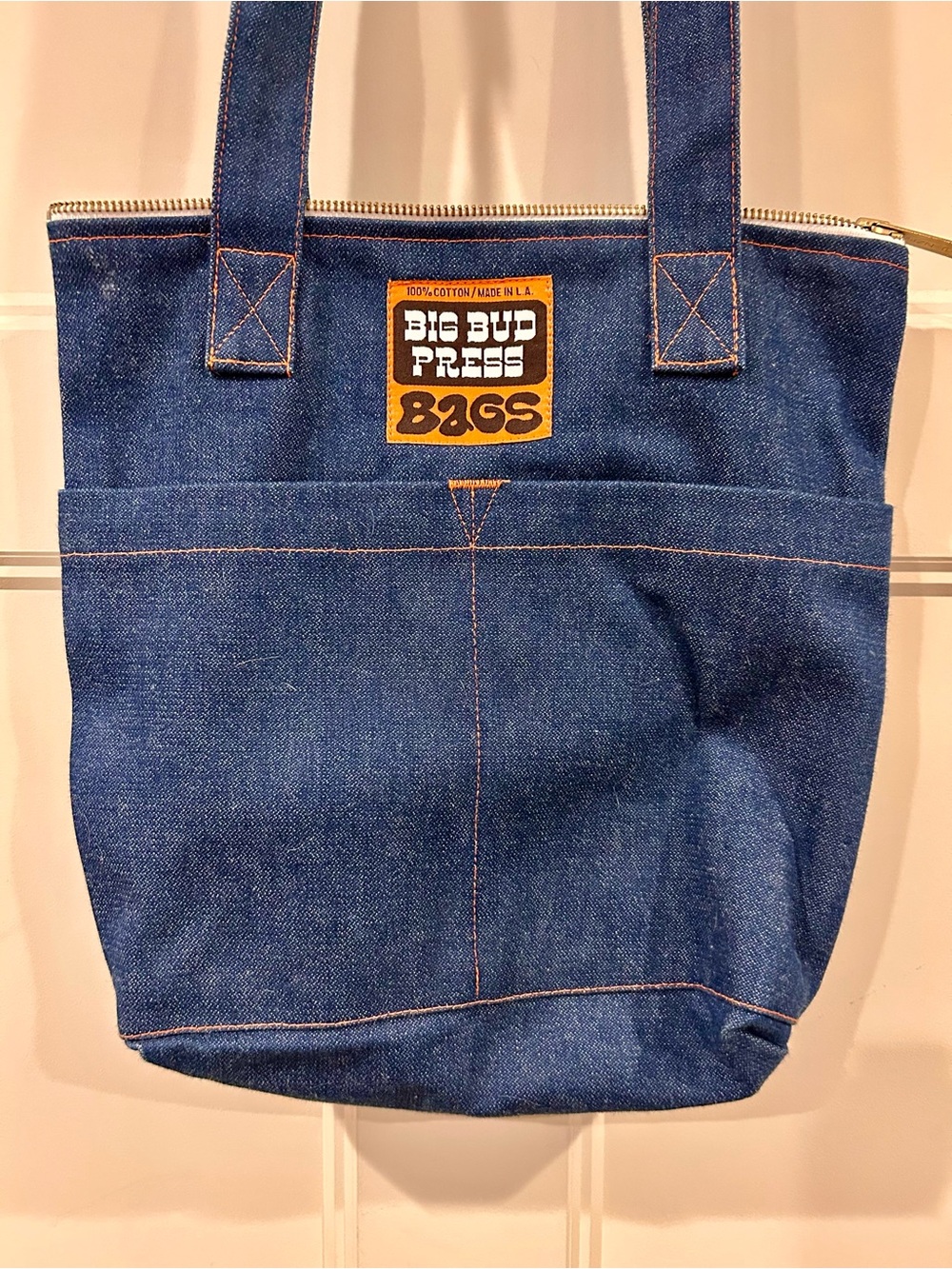 NWOT Big Bud Press Denim Zip Mini Tote